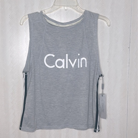 🆕 CALVIN KLEIN Women's Performance Open Back Cropped Training Tank Top size M - Picture 4 of 8